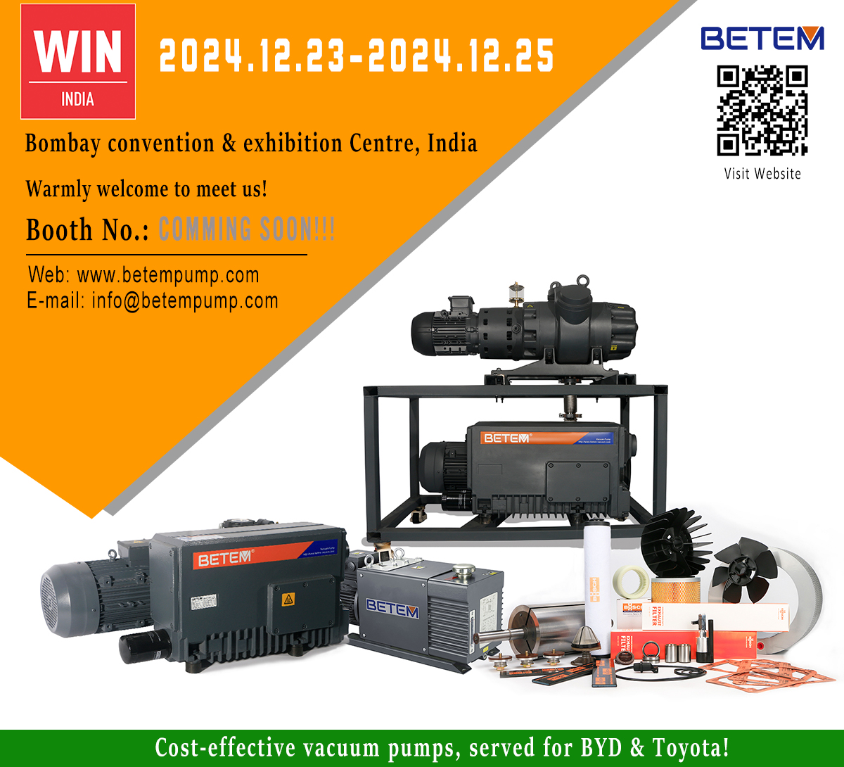 BETEM vacuum pump will show in Mumbai